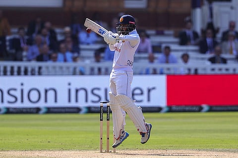 England vs  Sri Lanka 2nd Test Cricket Day 4: Sri Lanka's Dhanjaya De Silva bats against England
